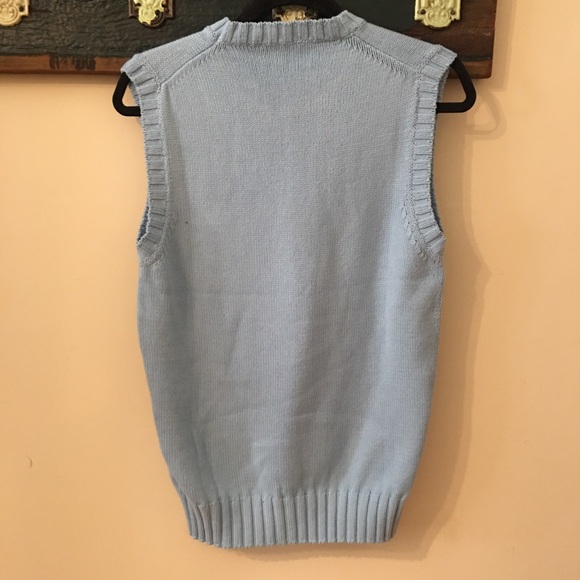 Hemmond Ice Blue Sleeveless Knit Sweater Size EU 48 - Picture 7 of 11